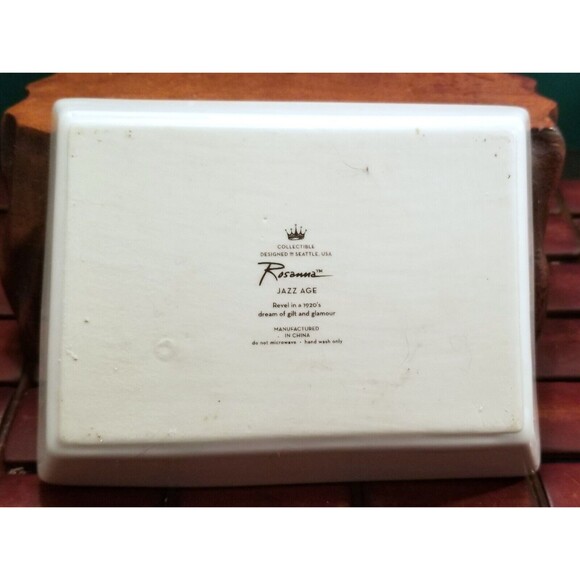 Rosanna 1920s Style Jazz Age "A Few Drinks Behind"  Porcelain Trinket Dish - Picture 3 of 4